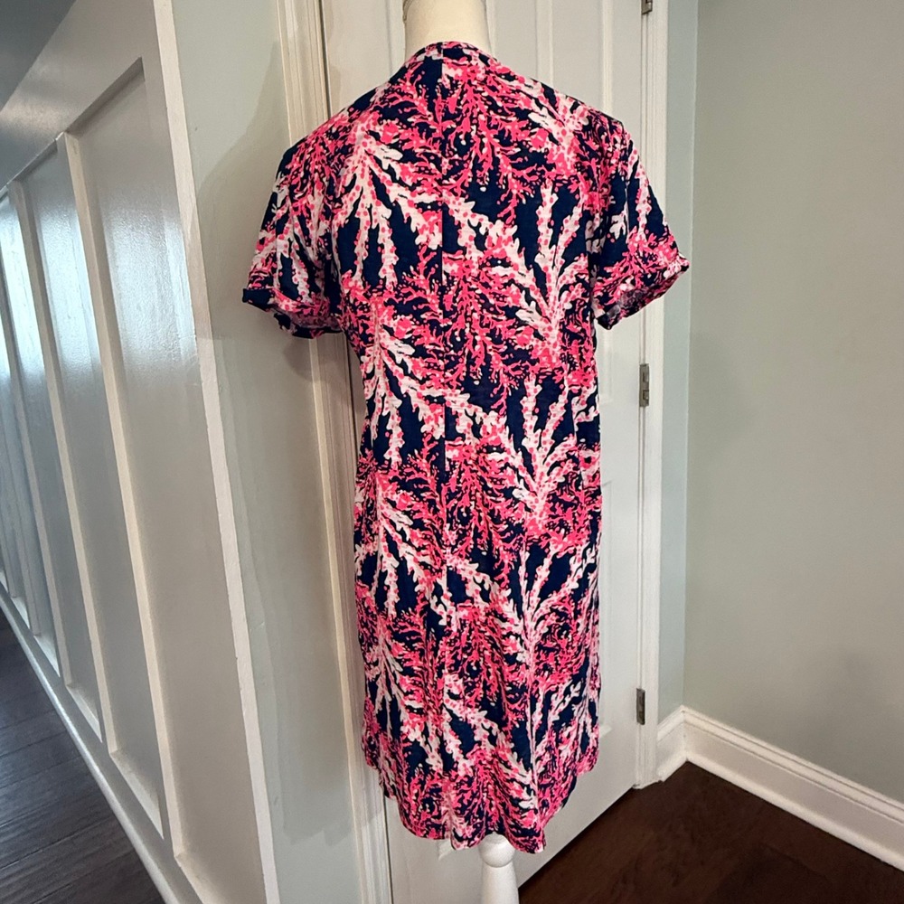 Lilly Pulitzer Jessica Short Sleeve Dress Nauti Navy Beyond The Sea, XL Preppy - Picture 3 of 14